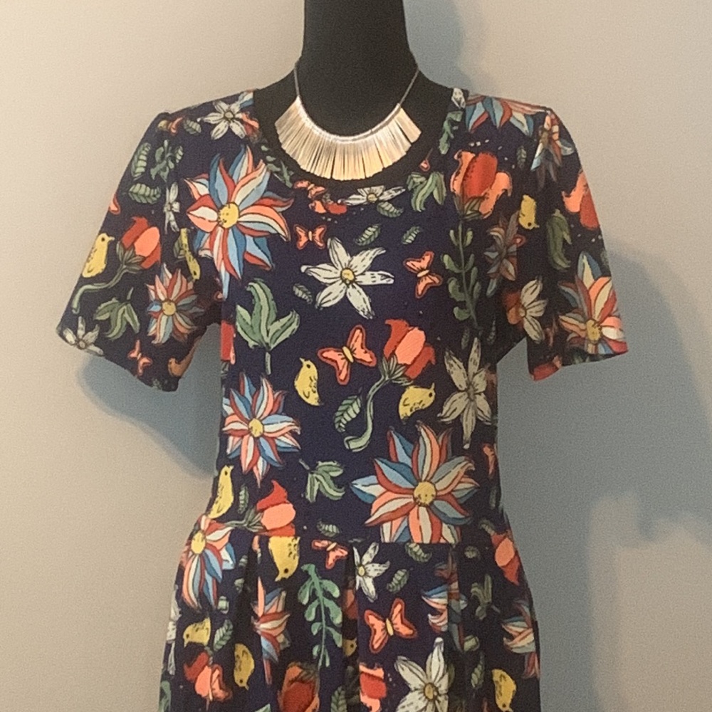 Pleated A line Amelia dress with pockets